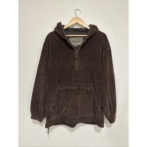 Vintage EXPRESS Jacket Mens Large Corduroy Hoodie Anorak 90s Zip French Y2K 90s